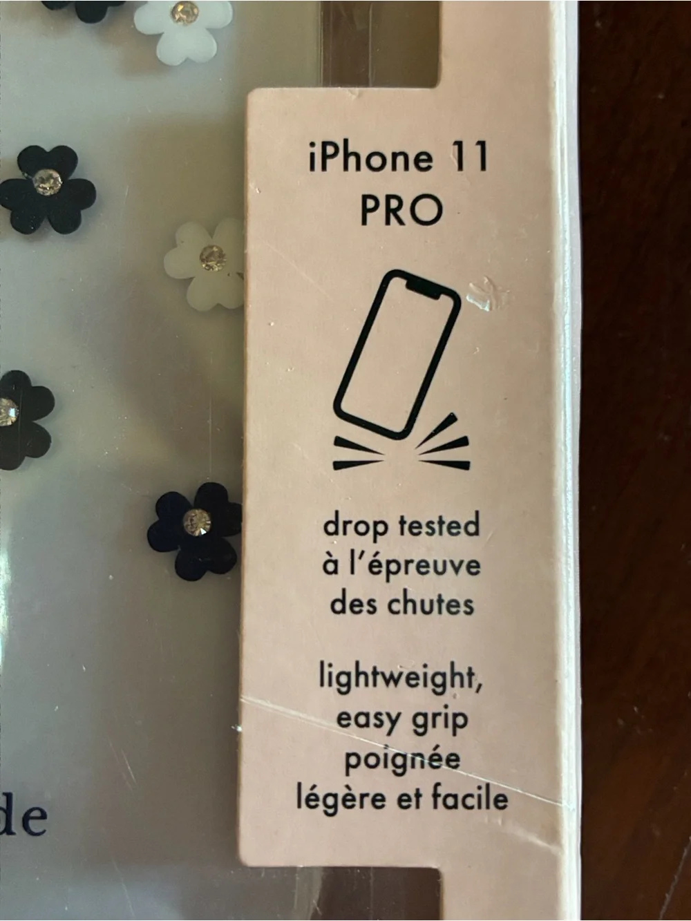 Kate Spade NY iPhone 11 Pro Protective Hardshell Case Black & White Floral